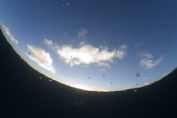 The blue planet, or snells window in Capernwray on a cold... by Derek Haslam 
